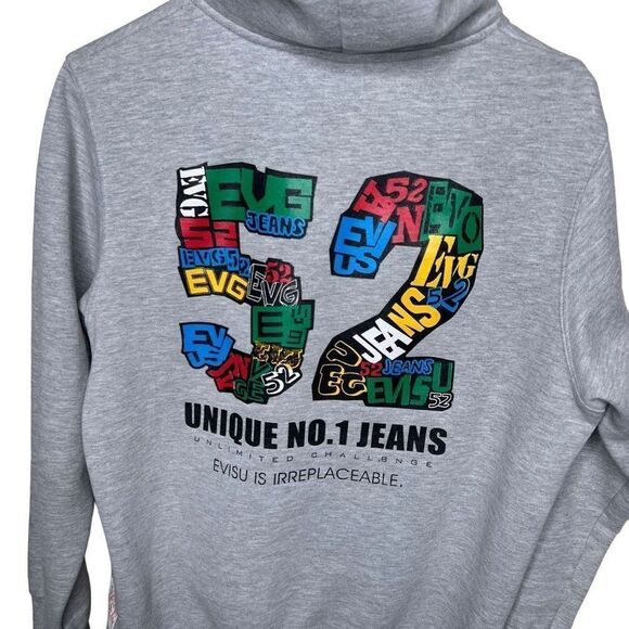 Y2K EVISU Jeans Hoodie Large - Picture 6 of 10